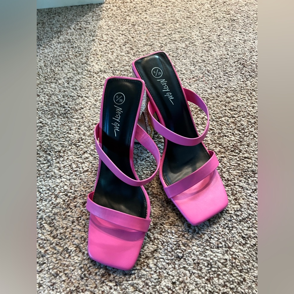FIRE PINK NASTY GAL HEELS